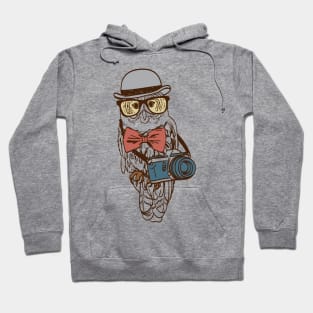 Hipster Photographer Owl Hoodie